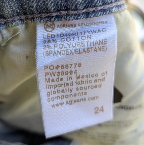AG Adriano Goldschmied AG-ed Saige Wide Leg Crop Jeans High-Rise Fit Size 24 - Picture 10 of 12